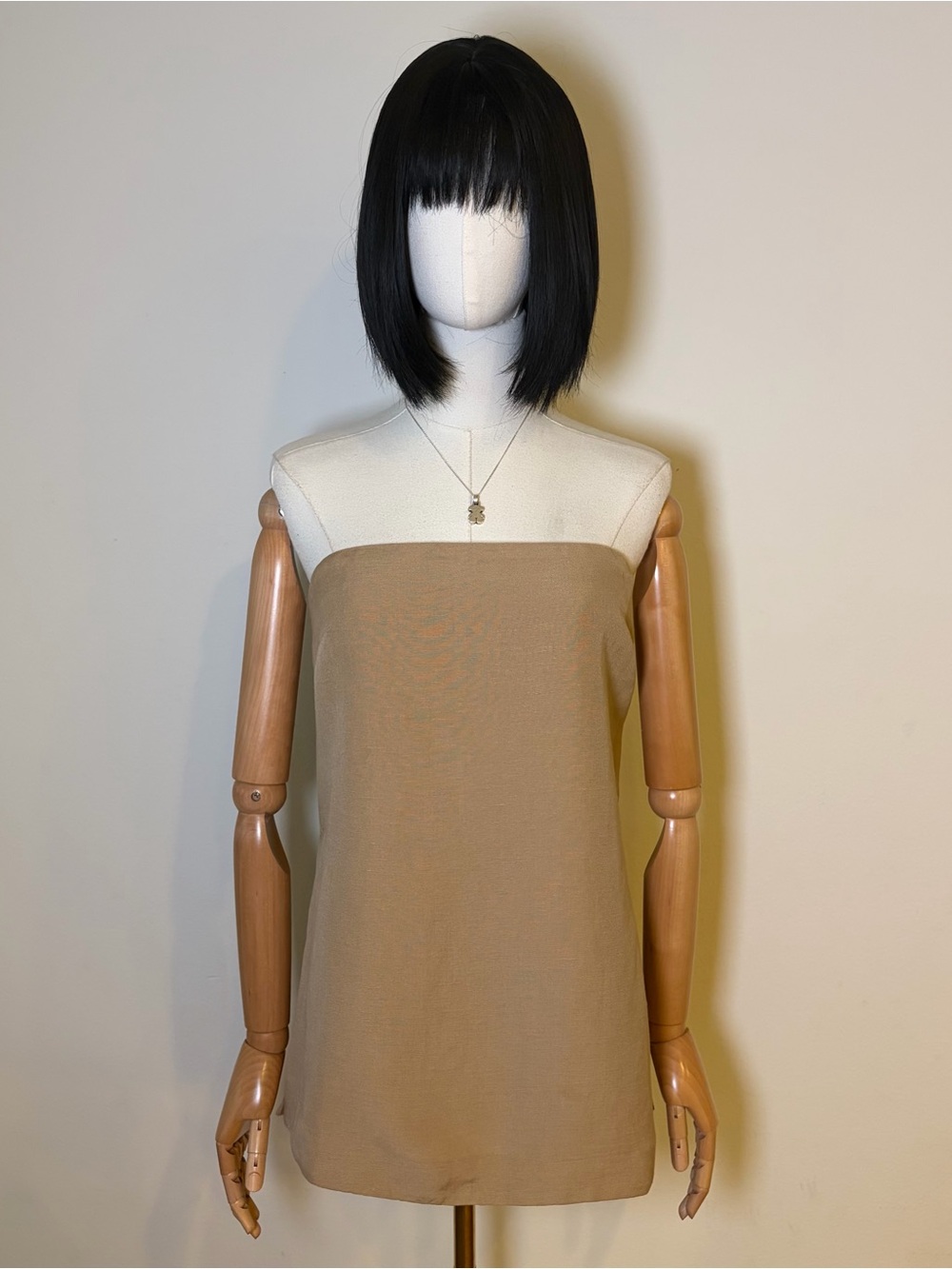 NWT Oak + Fort Strapless Linen Blend Tube Top S